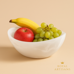 Ensemble de vaisselle élégant en résine de qualité supérieure, motif tourbillon ambré, pour salade de fruits, sûr pour les aliments, étanche, moulé à la main - Product Image 4