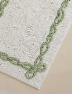 Tapis de bain rectangulaires en coton 100% tuftés |   Tapis de style européen écologiques fabriqués à la machine, doux, absorbants, avec support en silicone - Product Image 6