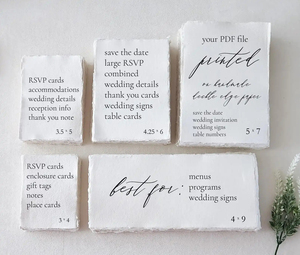 Papier Coton Artisanal Brut à Bords Frangés Sans Bois, Feuilles Archivistiques, Taille Personnalisée, pour Aquarelle, Invitations, Calligraphie et Artisanat - Product Image 2