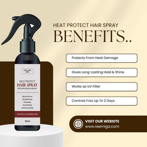 Spray Protector de Calor para el Cabello con Queratina de Marca Privada, Sin Silicona, No Testeado en Animales, Fórmula Concentrada Suavizante para el Cuidado del Cabello - Product Image 2