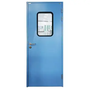 Porta de aço galvanizado industrial profissional da sala de limpeza para laboratório de hospital de projetos