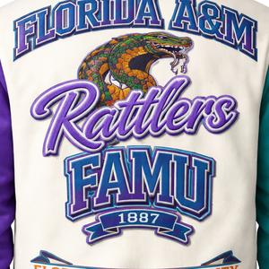 Chaqueta Universitaria Personalizada FAMU – OEM y ODM Disponibles – Chaqueta de la Universidad FAMU – Moda HBCU de Tendencia para Hombres y Mujeres - Product Image 4