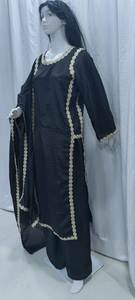 NUEVO ELEGANTE Y MODERNO SALWAR KAMEEZ DE TELA CHINON DE SEDA CON DUPATTA DE SECADO RÁPIDO, LISTO PARA FIESTAS, MANGAS COMPLETAS, TALLAS M A 10 XL - Product Image 6