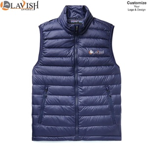 Chaleco Acolchado de Verano Personalizado para Hombre, Color Sólido, Cuello Alto, Ecológico, Transpirable, de Secado Rápido, Talla Grande, Informal - Product Image 5
