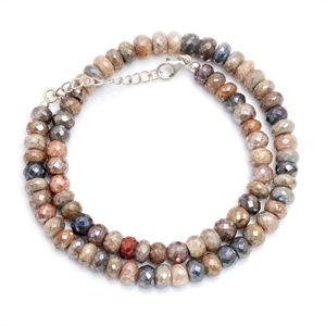 Classic Natural Silverite Strand Necklace 925 Sterling Silver Handmade Gemstone Jewelry Women 16 Inch Elegant Design Gift - Product Image 3