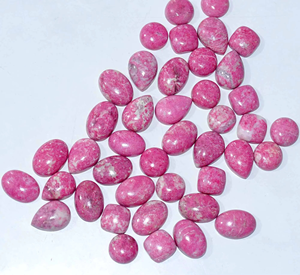 Par de Gemas de Tulita Rosa Natural, Cabujón con Juego de Color, Lote de Formas Mixtas, Venta al por Mayor, 100% Alta Calidad, Pulido a Mano - Product Image 1