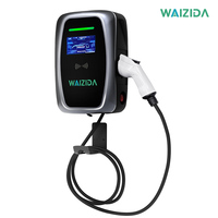 Cargador de Vehículos Eléctricos de Pared Tipo 2 de 22 kW y 32 A, Estándar Europeo, Estación de Carga de CA Montada en Pared para Uso Residencial