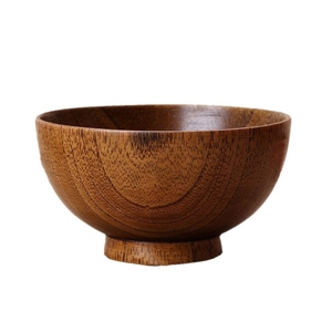 Bol à salade en bois poli fait main, résistant à la chaleur, écologique, pour hôtels, cafés, restaurants, fêtes - Product Image 6