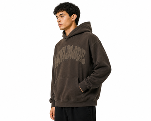 Sudadera con Capucha Extra Grande Personalizada con Logotipo Estampado en Relieve |   Sudadera con Capucha Estilo Urbano para Hombre, Tejido Grueso - Product Image 3