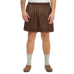 Ready to Ship Men's Custom Logo Printed Sports Shorts Solid Double <b>Layer</b> Mesh 100% Polyester Customizable Design - Product Image 4