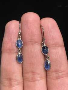 Boucles d'oreilles pendantes en argent sterling et kyanite, bijoux pour femmes faits à la main, élégants et luxueux, cadeau de mode pour anniversaire, fiançailles, mariage - Product Image 5