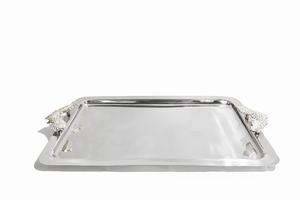 Metal Marble & Wood Contemporary Round Serving Tray/<b>Platter</b>-Eco-Friendly <b>Disposable</b> Party <b>Platter</b> - Product Image 2