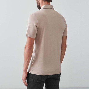 Polo de golf personnalisé pour homme, 100 % polyester tricoté, uni, à manches courtes, col rabattu, respirant, avec poche - Product Image 5