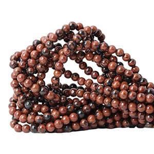 Haute qualité pierre mala acajou obsidienne perles guérison mala cristal collier perles 108 pierres précieuses naturelles cristal grossiste - Product Image 1