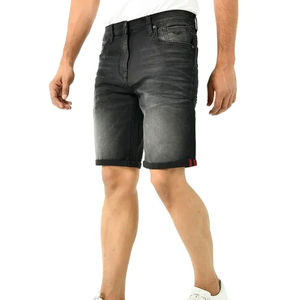 Pantalones Cortos de Mezclilla Vintage para Hombre, Estilo Y2K Hip Hop Casual, con Doble Cinturón, Transpirables, con Botones y Pedrería, para Verano - Product Image 2