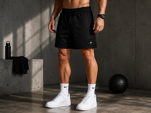 Men's Customized Polyester <b>Athletic</b> Mesh Shorts Elastic Waist Gym Wear Comfortable Custom Front Back Embroidery Breathable - Product Image 2
