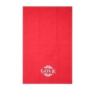 Magnifiques serviettes de cuisine en coton 100% de couleur rouge avec un design brodé, pour le nettoyage, à prix abordable - Product Image 3