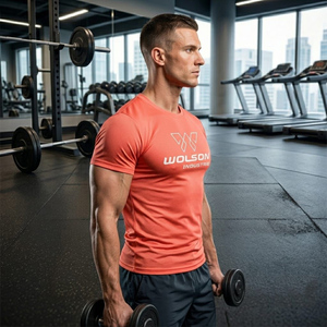 Camiseta Casual Premium para Hombre con Cuello en V, Spandex/Poliéster, Ajustable, de Secado Rápido, Transpirable, Ecológica, para Verano, Adolescentes, Fitness - Product Image 4