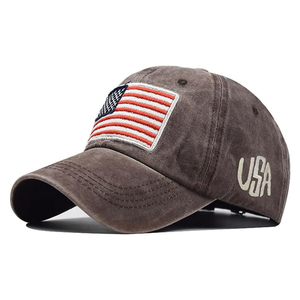 Gorra de Béisbol de 6 Paneles Bordada con la Bandera de EE. UU., Unisex, para Adultos, de Algodón, Informal, Ajustable, con Cierre Magnético - Product Image 4