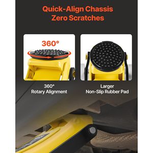 Martinetto idraulico da corsa a basso profilo in alluminio e acciaio da 2,5 tonnellate (5500 libbre) con pompa a sollevamento rapido e doppi pistoni per auto - Product Image 6