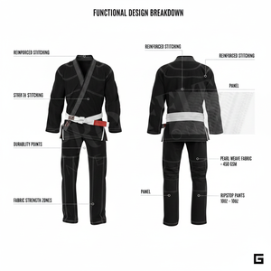 Kimono de Jiu Jitsu Brasileño (BJJ) de Primera Calidad, Uniforme de Artes Marciales, Ropa de Entrenamiento de Algodón para Competencia, Traje de MMA con Logotipo Personalizado - Product Image 2
