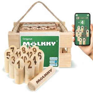 Juego de Molkky de Madera Ecológico Woody24into7, Diseño Moderno, la Mejor Calidad, Hecho a Mano, Venta Directa de Fábrica, Uso en Exteriores - Product Image 1