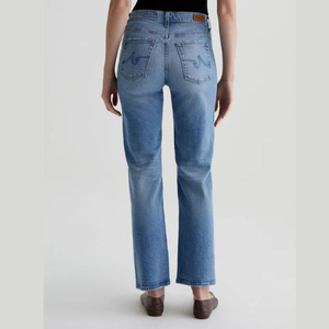 Pantalon en jean stretch taille haute pour femme, coupe slim, confortable, décontracté, style streetwear, en coton, jean court, design tendance - Product Image 5