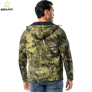 เสื้อแจ็คเก็ตฮู้ดซิปผ้าฟลีซบอนด์สำหรับผู้ชายสำหรับการล่าสัตว์ - Product Image 2
