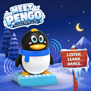 Pengo le pingouin dansant et jouet musical pour enfants - Contes, apprentissage et rimes - Haut-parleur BT rechargeable, enregistrement et lecture - Product Image 5