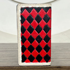 กระเป๋าสตางค์หนังแท้ลายตารางหมากรุก คุณภาพพรีเมียมสุดหรู รุ่นใหม่ล่าสุด ป้องกัน RFID สำหรับทุกเพศ สไตล์แฟชั่นตะวันตก พร้อมช่องใส่บัตรและคลัทช์ - Product Image 4