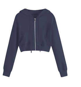 Sudadera con capucha y cremallera para mujer, estilo urbano, transpirable, informal, de manga larga, tejida, para otoño e invierno, ¡la más vendida! - Product Image 5