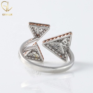 Open Cuff Moissanite Diamond <b>Solitaire</b> Engagement <b>Ring</b> | Wedding Proposal <b>Ring</b> | Custom Moissanite <b>Ring</b> | Unique <b>Solitaire</b> <b>Ring</b> - Product Image 4