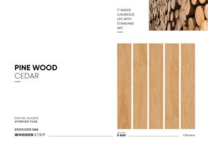 Carreaux de porcelaine émaillés numériques de qualité export 20x120 cm pour revêtements de sol et murs intérieurs et applications de design - Product Image 3