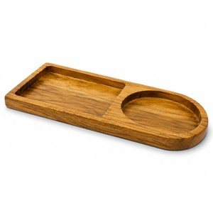 Handcrafted Wooden Serving Tray with Dual Compartments | Snack, Appetizer & Beverage Serving Platter - Product Image 3