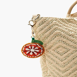 Ethnic Beaded Charm Keychain Multi-Color Leather Keychain with Animal Design Bead Embroidery and Artisan Beadwork for Gifting - Product Image 4