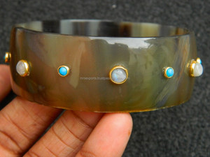 Alta demanda, brazaletes de cuerno de búfalo con acabado natural, pulseras, joyería a precios asequibles, brazalete hecho a mano, pulsera a granel - Product Image 4