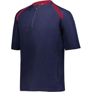 Veste de sport pour homme, personnalisée, hydrofuge, à col zippé, avec bas ajustable, pour baseball et softball - Product Image 1