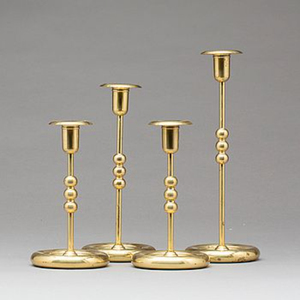 Luxury Beaded <b>Brass</b> Taper Candle Holder Set For Wedding Centerpieces Elegant Gold Metal <b>Candlestick</b> Stand For Modern Living Room - Product Image 1