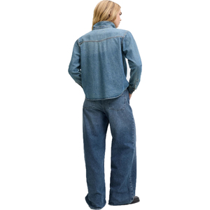 Jean en denim respirant en coton pour femme, nouvelle mode, vente en gros, OEM, coupe slim, décontracté, haute qualité, design personnalisé - Product Image 3