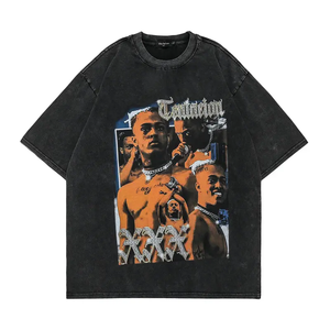 Camiseta Extra Grande para Hombre, la Más Popular, con Estampado Fotográfico, Estilo Urbano, Manga Corta, Cuello Redondo, Algodón Jersey, Corte Regular, OEM, ODM, Personalizada - Product Image 1