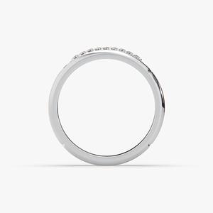 Silver Moissanite Engagement Gift Wedding <b>Band</b> Round Brilliant Cut Prong Setting Geometric Classic Unisex <b>Ring</b> - Product Image 4