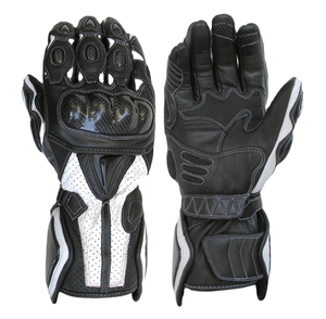 Guantes Profesionales de Cuero para Motociclismo de Carreras, con Protección de Nudillos de Fibra de Carbono, Guante Largo, Equipo de Seguridad para Motociclistas - Product Image 3