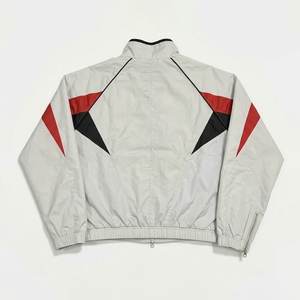RTS High Demand Custom Logo White Men's Nylon <b>Wind</b> <b>Breaker</b> Panel With Shorts Set For Summer Knitted Set Streetwear Zipper Jacket - Product Image 3