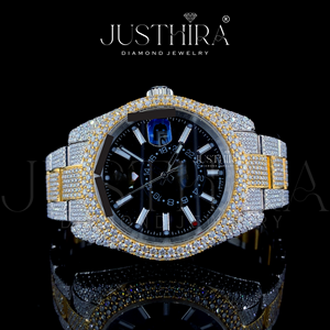 Relojes de Pulsera de Cuarzo de Lujo para Hombre, Modernos y Elegantes, con Diamantes Moissanite, del Mejor Proveedor Indio, Precio de Fábrica - Product Image 2