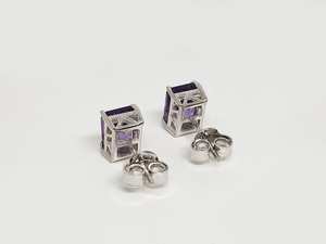 Pendientes de Amatista Natural, Plata de Ley 925, Joyería de Piedras Preciosas de Calidad Vintage de Lujo, Hechos a Mano, Elegante Regalo para Bodas y Fiestas - Product Image 5