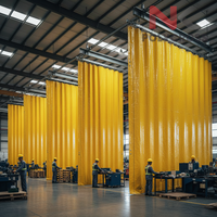 Rideau de séparation transparent et imperméable pour ateliers et zones de production, idéal pour l'aménagement industriel