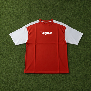 2026 Haute Qualité 100% Coton OEM Vente en Gros Impression de Logo Personnalisé Tricoté Bicolore Manches Raglan Respirant Séchage Rapide Décontracté - Product Image 4