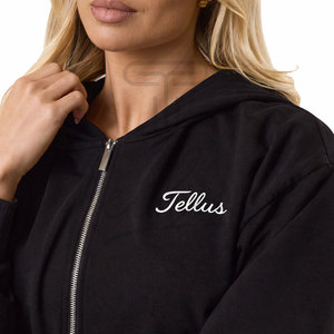 Nuevo Conjunto Deportivo Casual Elegante con Logotipo Personalizado, Transpirable y Ligero, Top Corto, Sudadera con Capucha, Pantalones Deportivos, Conjunto de 2 Piezas para Mujer - Product Image 6