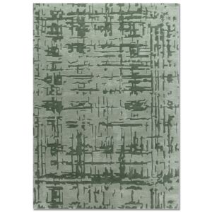 Z&H Home Abstract Plush <b>Thick</b> PET Friendly Non-Slip Cotton Backing Hand Tufted Green Wool/Silk Cushioned Cut Pile High Quality - Product Image 2