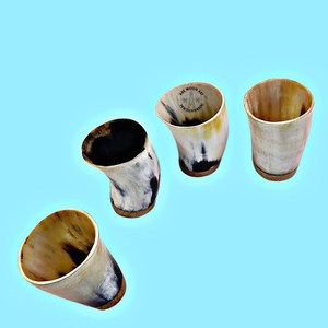 HANNAN HANDICRAFT Verres à boire portables jetables faits à la main en corne de buffle moderne, style corne viking, produits de haute qualité - Product Image 1